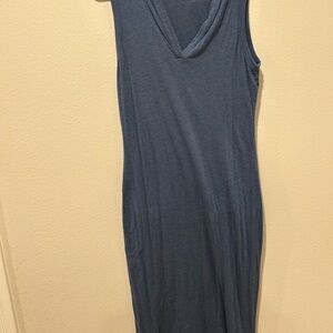 Prana Blue Midi Sleeveless Dress
